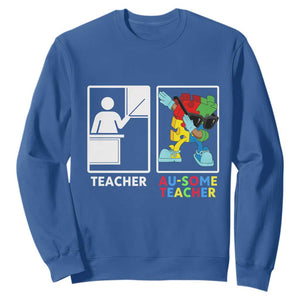 Funny Au Some Teacher Sweatshirt Autism Acceptance Special Education Gift