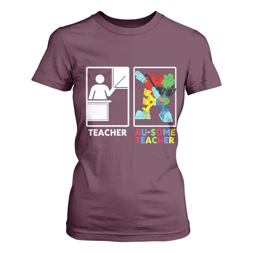 Funny Au Some Teacher T Shirt For Women Autism Acceptance Special Education Gift