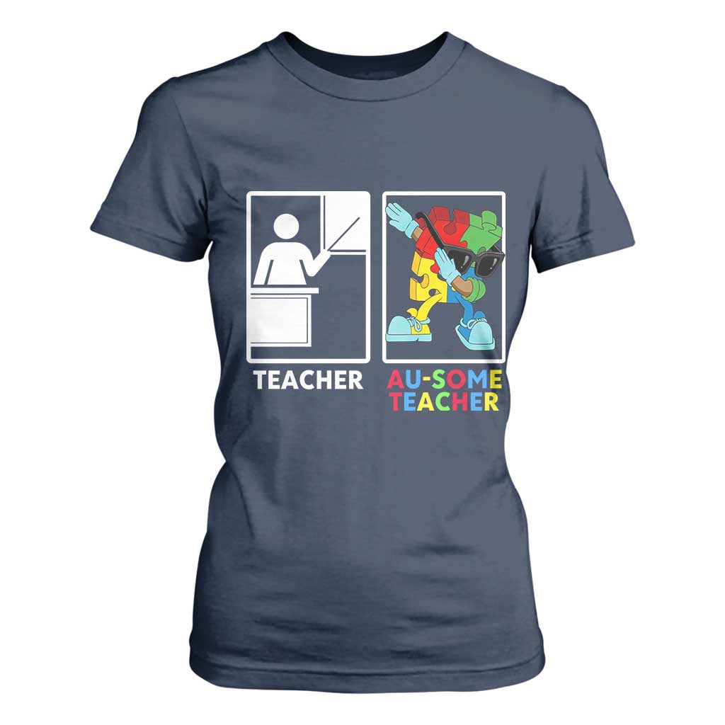 Funny Au Some Teacher T Shirt For Women Autism Acceptance Special Education Gift