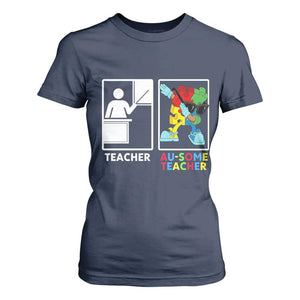 Funny Au Some Teacher T Shirt For Women Autism Acceptance Special Education Gift