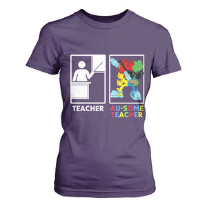 Funny Au Some Teacher T Shirt For Women Autism Acceptance Special Education Gift