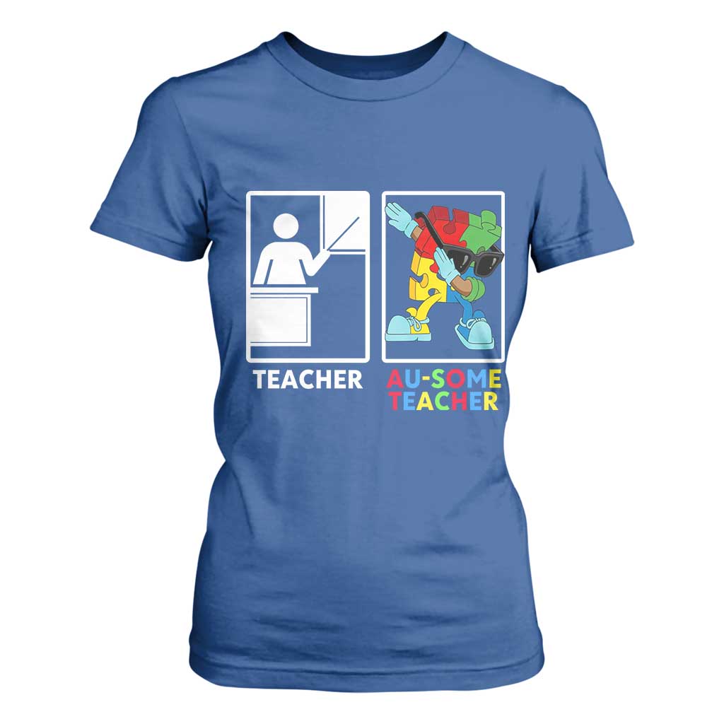 Funny Au Some Teacher T Shirt For Women Autism Acceptance Special Education Gift
