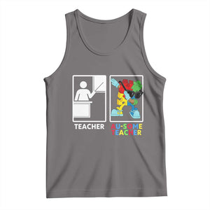 Funny Au Some Teacher Tank Top Autism Acceptance Special Education Gift