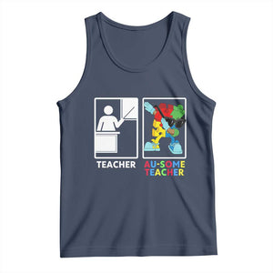 Funny Au Some Teacher Tank Top Autism Acceptance Special Education Gift