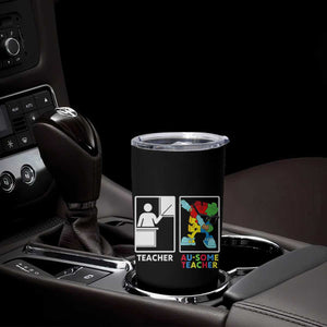 Funny Au Some Teacher Tumbler Cup Autism Acceptance Special Education Gift