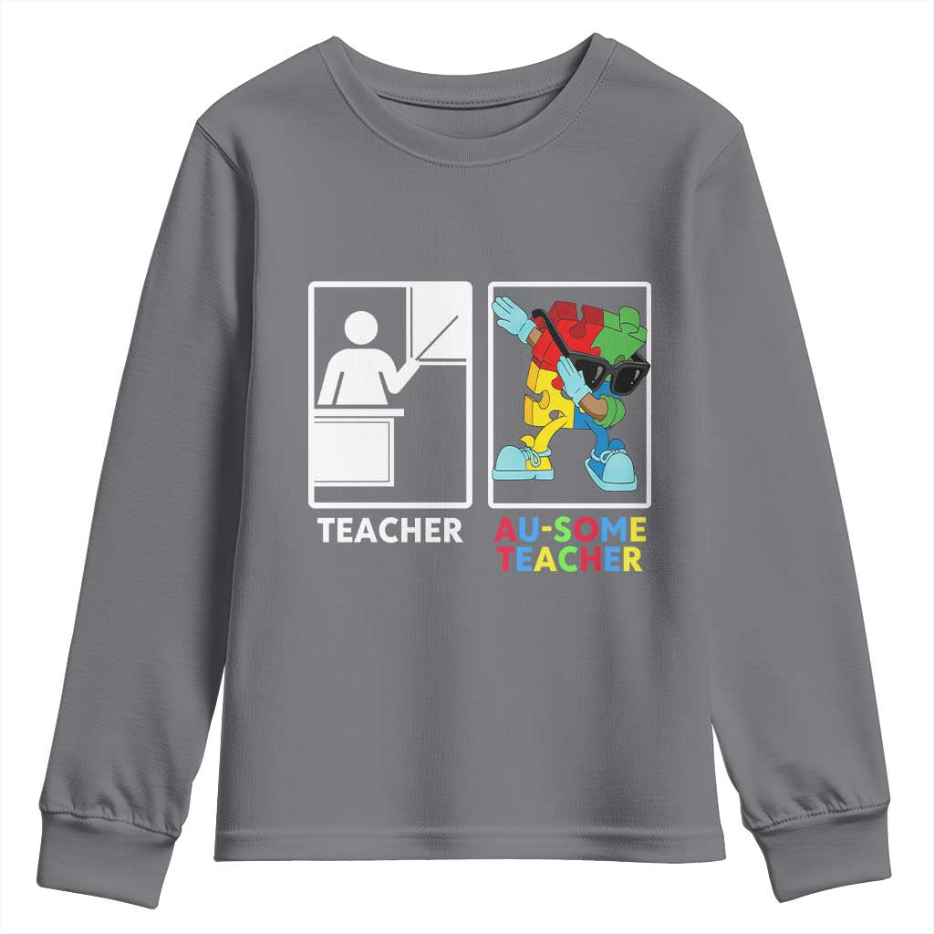 Funny Au Some Teacher Youth Sweatshirt Autism Acceptance Special Education Gift