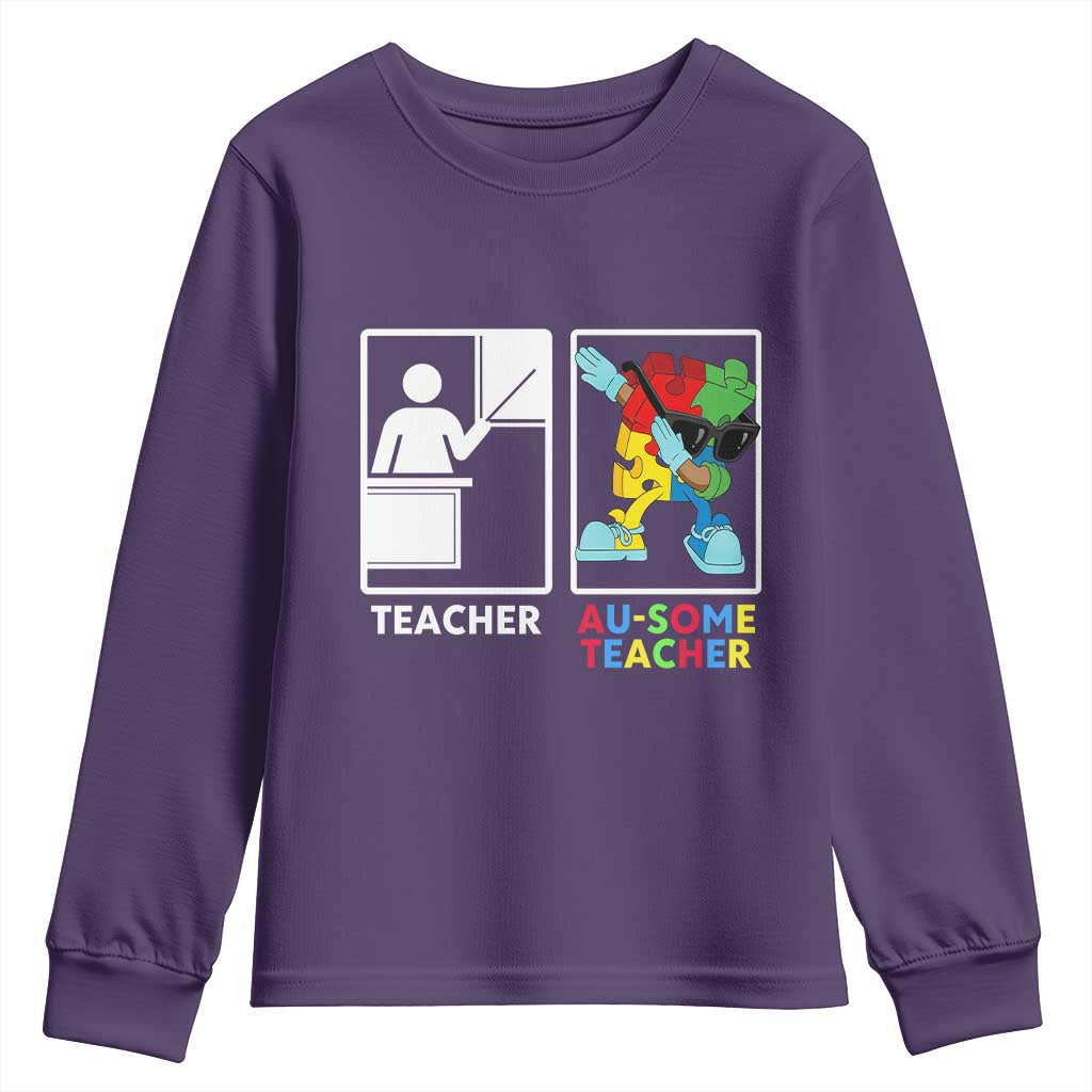 Funny Au Some Teacher Youth Sweatshirt Autism Acceptance Special Education Gift