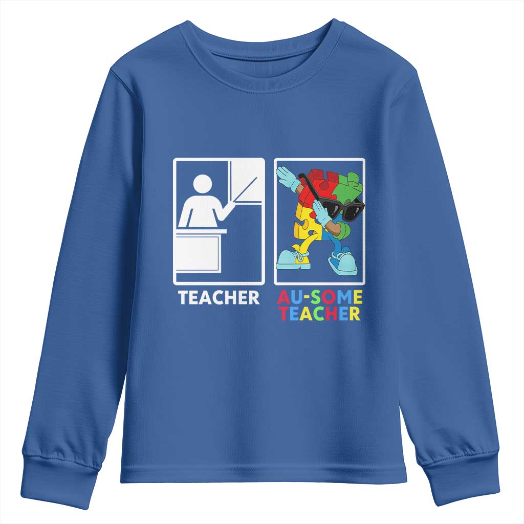 Funny Au Some Teacher Youth Sweatshirt Autism Acceptance Special Education Gift