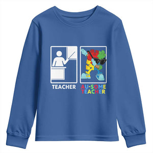 Funny Au Some Teacher Youth Sweatshirt Autism Acceptance Special Education Gift