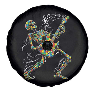 Autism Acceptance Rock Guitar Skeleton Spare Tire Cover Music Lover