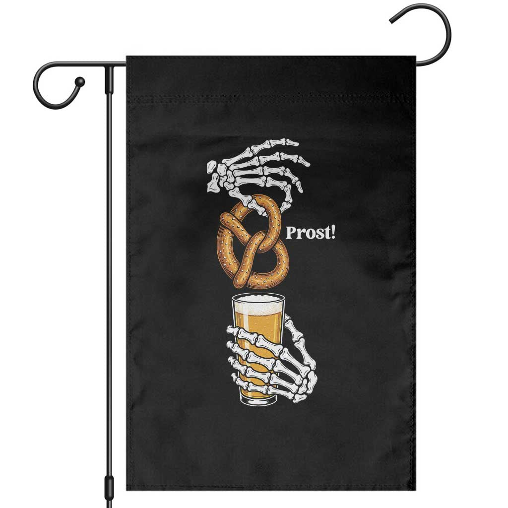 Prost Beer Lover Skeleton Hands German Festival Graphic Garden Flag TS12 Black Print Your Wear