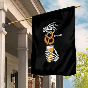 Prost Beer Lover Skeleton Hands German Festival Graphic Garden Flag