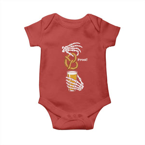 Prost Beer Lover Skeleton Hands German Festival Graphic Baby Onesie