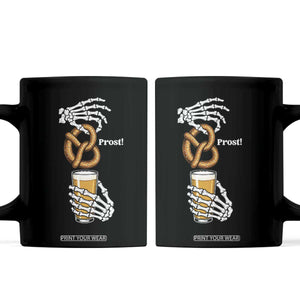 Prost Beer Lover Skeleton Hands German Festival Graphic Coffee Mug