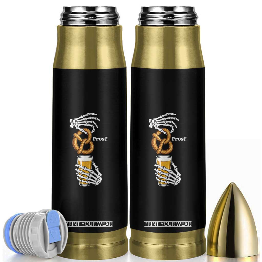 Prost Beer Lover Skeleton Hands German Festival Graphic Bullet Tumbler TS12 Black Print Your Wear