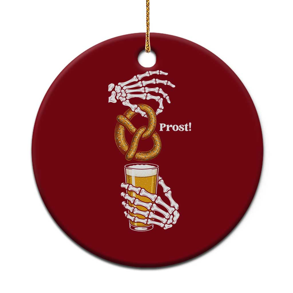 Prost Beer Lover Skeleton Hands German Festival Graphic Ceramic Ornament TS12 1pc Red Print Your Wear