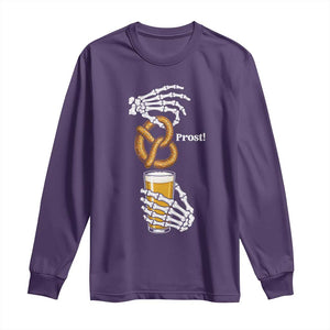 Prost Beer Lover Skeleton Hands German Festival Graphic Long Sleeve Shirt