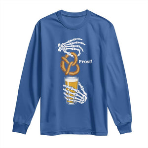 Prost Beer Lover Skeleton Hands German Festival Graphic Long Sleeve Shirt