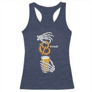 Prost Beer Lover Skeleton Hands German Festival Graphic Racerback Tank Top
