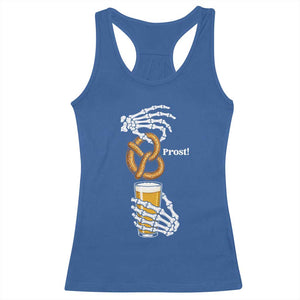 Prost Beer Lover Skeleton Hands German Festival Graphic Racerback Tank Top