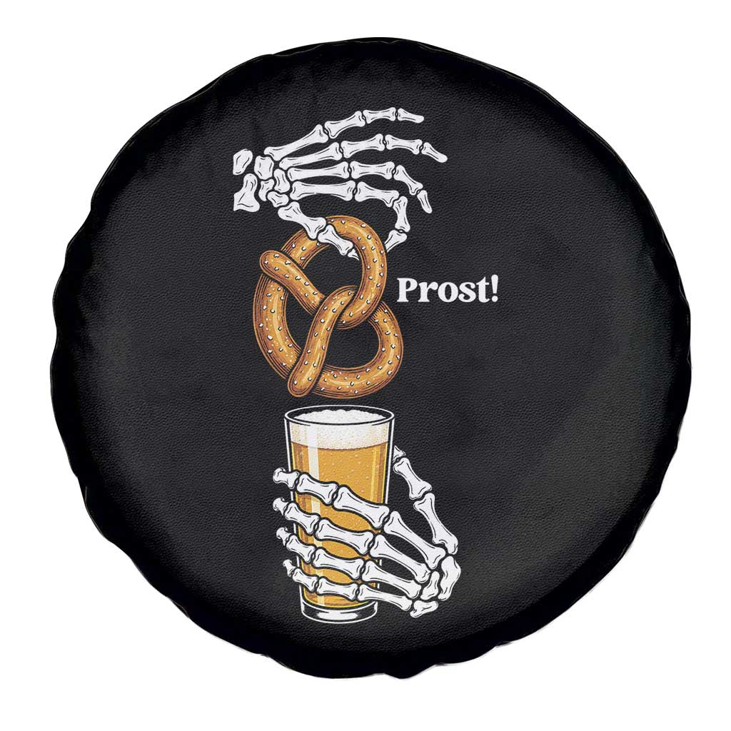 Prost Beer Lover Skeleton Hands German Festival Graphic Spare Tire Cover