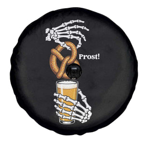Prost Beer Lover Skeleton Hands German Festival Graphic Spare Tire Cover