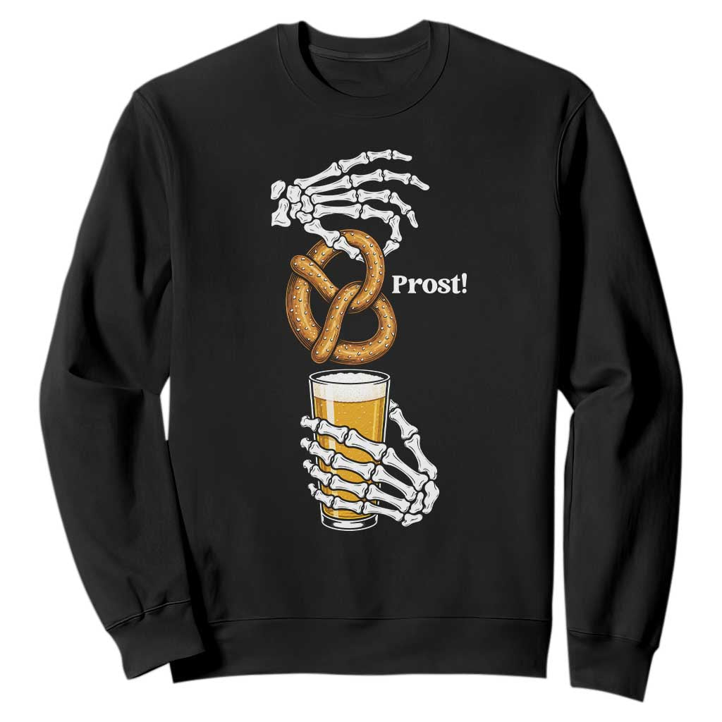 Prost Beer Lover Skeleton Hands German Festival Graphic Sweatshirt TS12 Black Print Your Wear