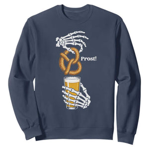 Prost Beer Lover Skeleton Hands German Festival Graphic Sweatshirt
