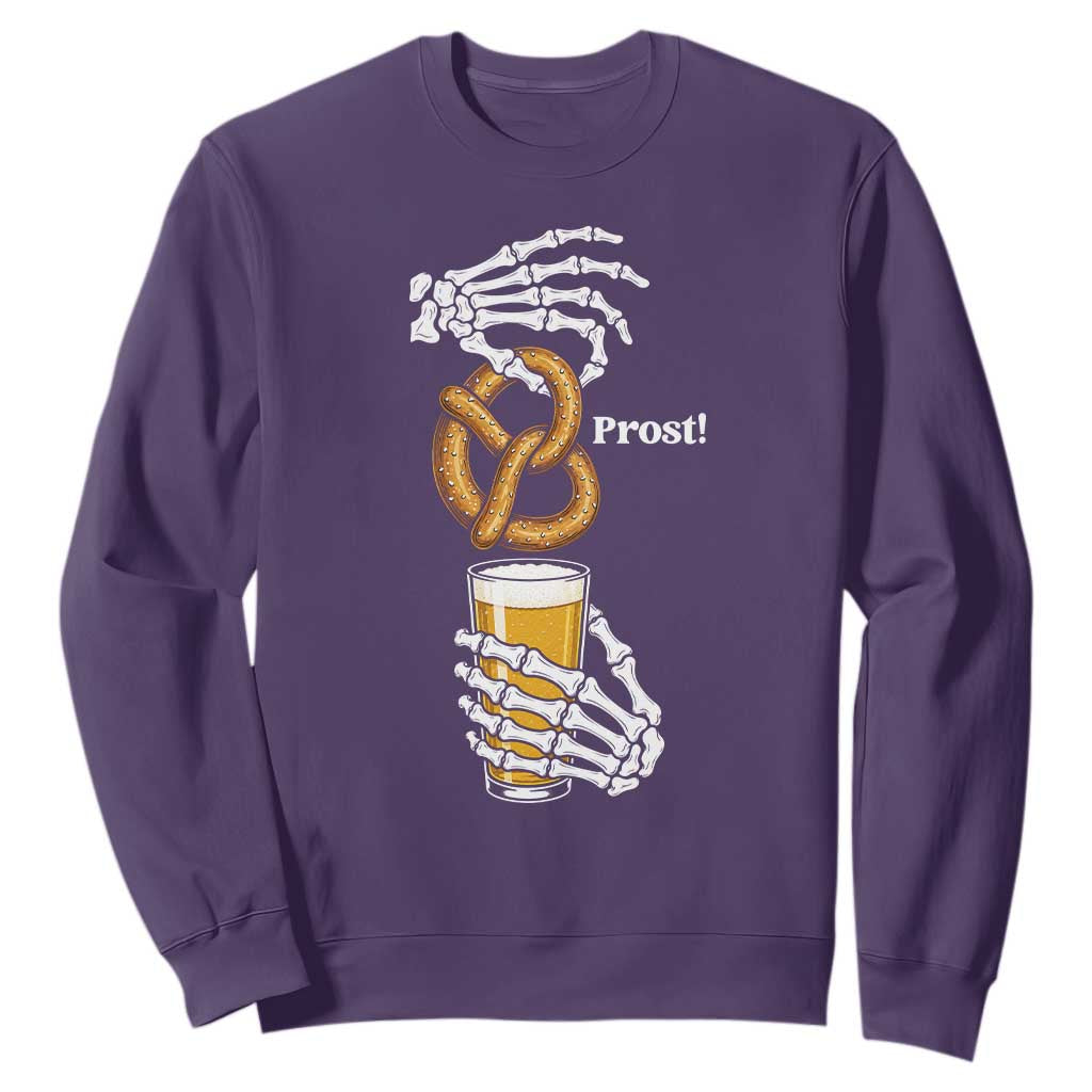 Prost Beer Lover Skeleton Hands German Festival Graphic Sweatshirt