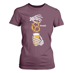 Prost Beer Lover Skeleton Hands German Festival Graphic T Shirt For Women
