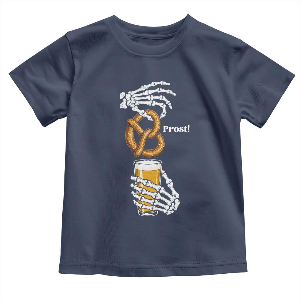 Prost Beer Lover Skeleton Hands German Festival Graphic Toddler T Shirt