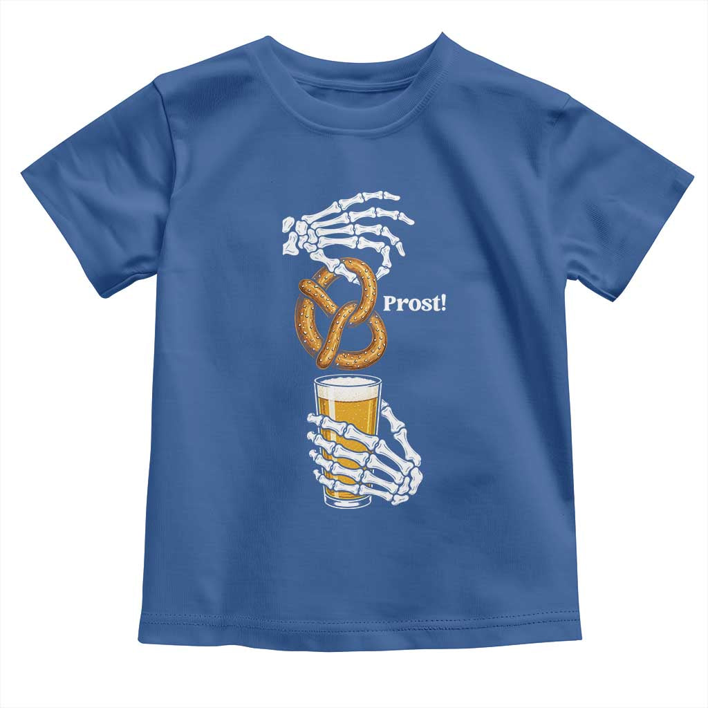 Prost Beer Lover Skeleton Hands German Festival Graphic Toddler T Shirt