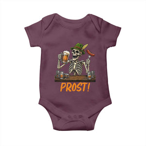 Funny Skeleton Oktoberfest Baby Onesie Prost Beer Lover Bavarian Gift