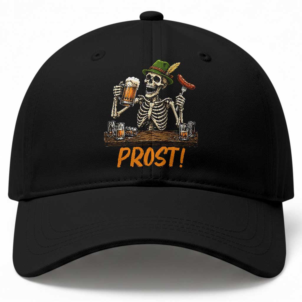 Funny Skeleton Oktoberfest Baseball Cap Prost Beer Lover Bavarian Gift TS12 Print Your Wear