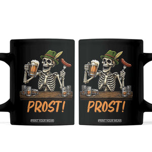 Funny Skeleton Oktoberfest Coffee Mug Prost Beer Lover Bavarian Gift