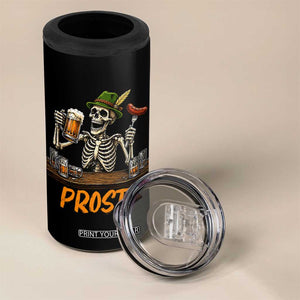 Funny Skeleton Oktoberfest 4 in 1 Can Cooler Tumbler Prost Beer Lover Bavarian Gift