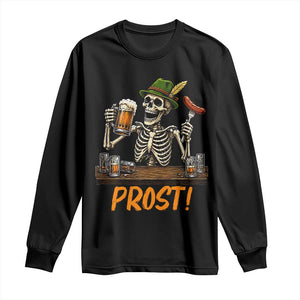 Funny Skeleton Oktoberfest Long Sleeve Shirt Prost Beer Lover Bavarian Gift