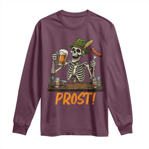 Funny Skeleton Oktoberfest Long Sleeve Shirt Prost Beer Lover Bavarian Gift
