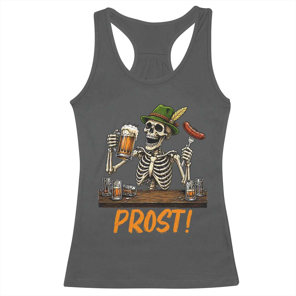 Funny Skeleton Oktoberfest Racerback Tank Top Prost Beer Lover Bavarian Gift