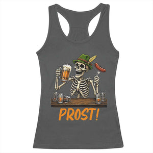 Funny Skeleton Oktoberfest Racerback Tank Top Prost Beer Lover Bavarian Gift