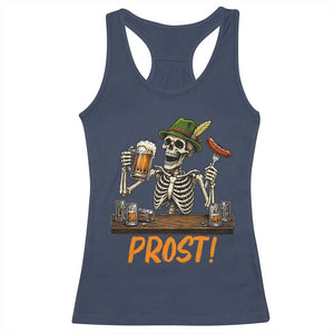 Funny Skeleton Oktoberfest Racerback Tank Top Prost Beer Lover Bavarian Gift