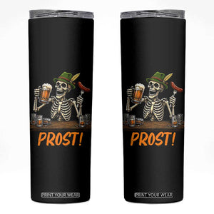 Funny Skeleton Oktoberfest Skinny Tumbler Prost Beer Lover Bavarian Gift