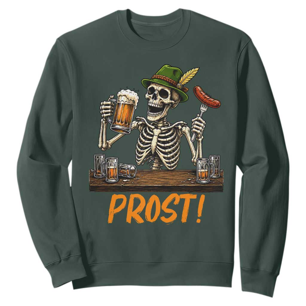 Funny Skeleton Oktoberfest Sweatshirt Prost Beer Lover Bavarian Gift