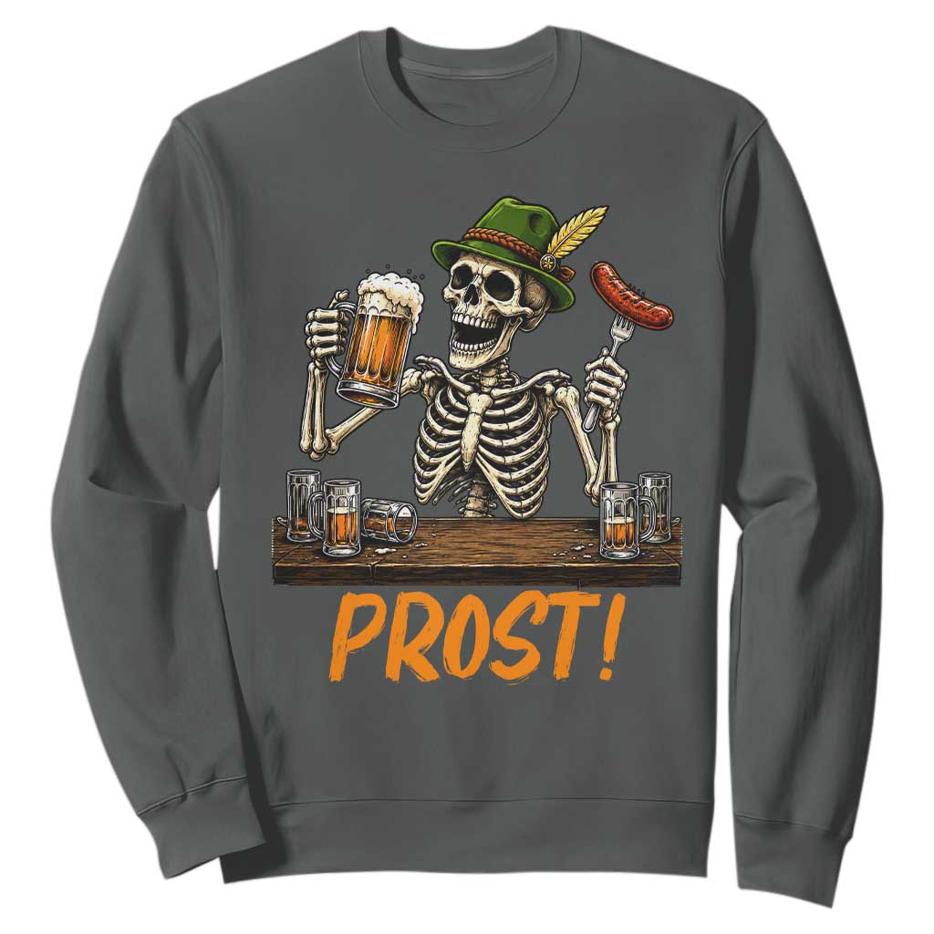 Funny Skeleton Oktoberfest Sweatshirt Prost Beer Lover Bavarian Gift