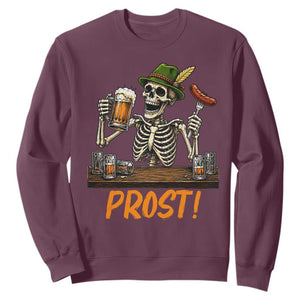 Funny Skeleton Oktoberfest Sweatshirt Prost Beer Lover Bavarian Gift