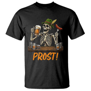 Funny Skeleton Oktoberfest T Shirt Prost Beer Lover Bavarian Gift