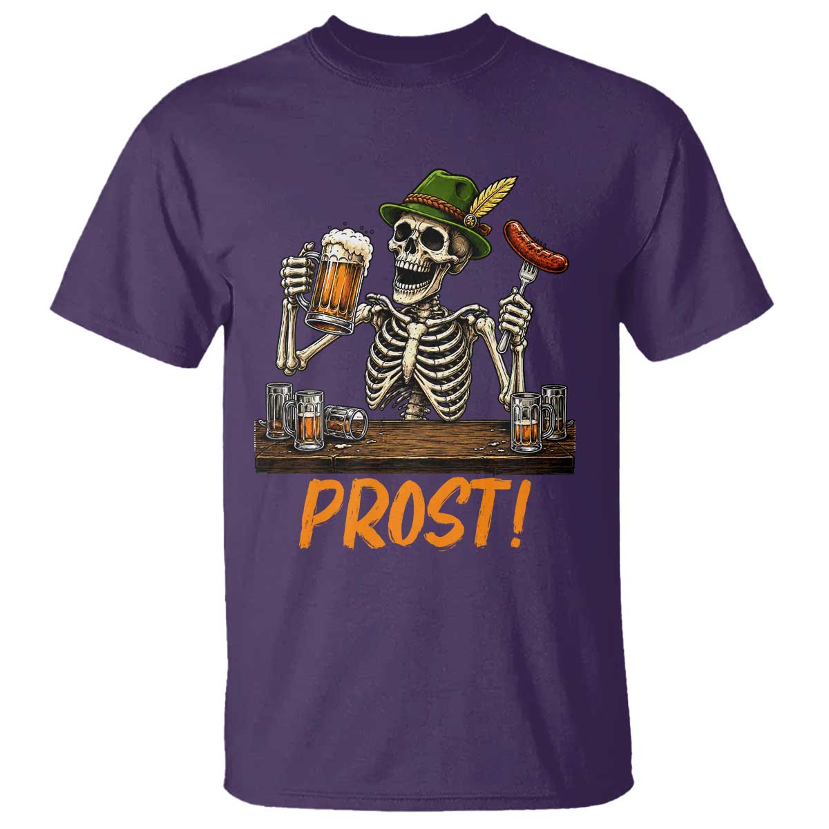 Funny Skeleton Oktoberfest T Shirt Prost Beer Lover Bavarian Gift