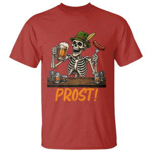 Funny Skeleton Oktoberfest T Shirt Prost Beer Lover Bavarian Gift