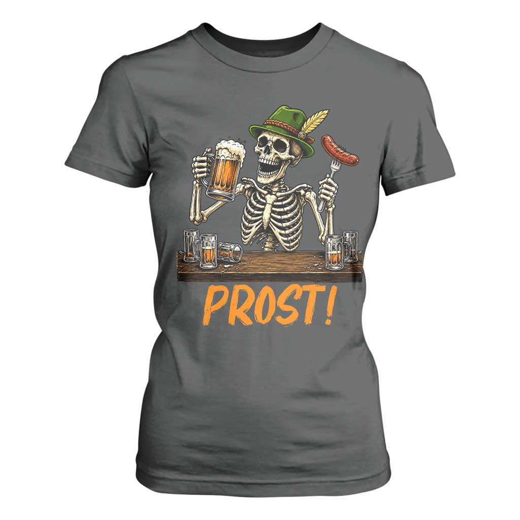 Funny Skeleton Oktoberfest T Shirt For Women Prost Beer Lover Bavarian Gift