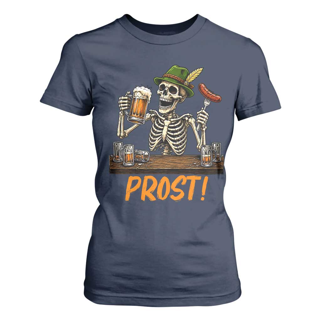 Funny Skeleton Oktoberfest T Shirt For Women Prost Beer Lover Bavarian Gift